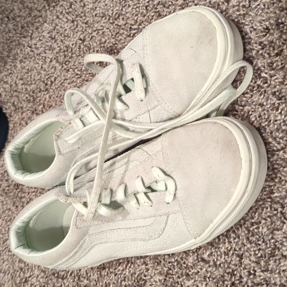 Kids mint green Vans